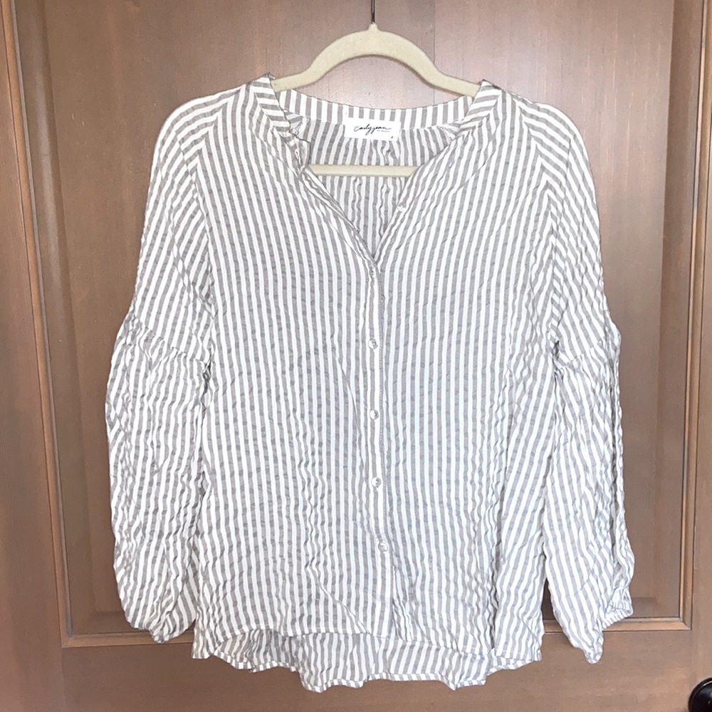 Carly Jean Los Angeles Striped Top Size S